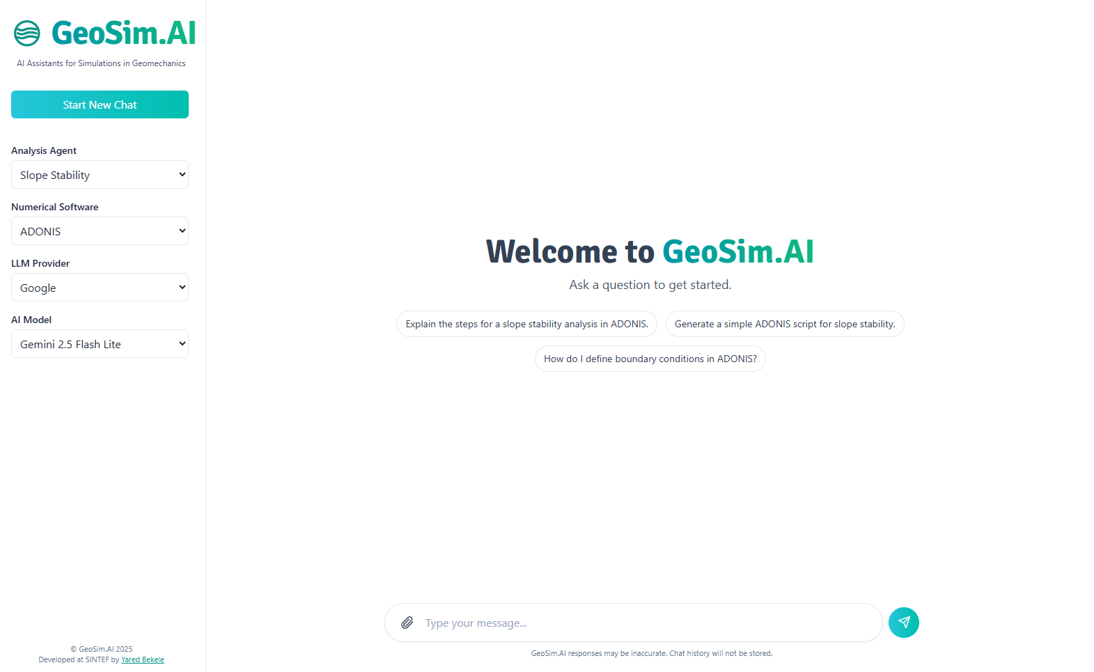 GeoSimAI Interface